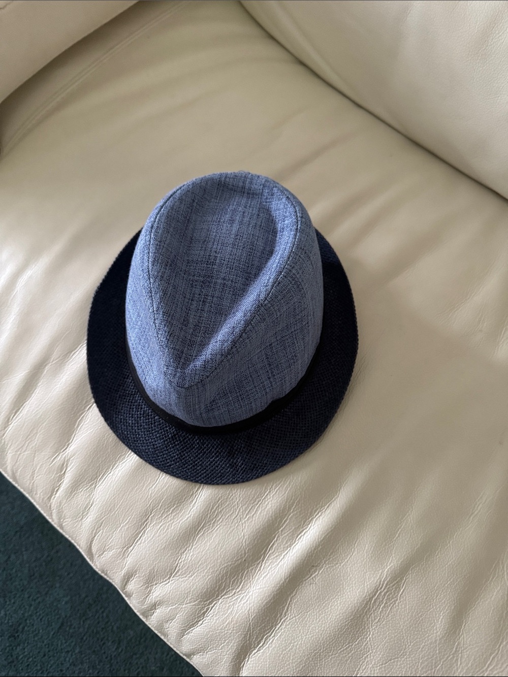 Express Two-Tone Blue Fedora Hat